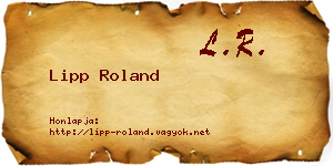 Lipp Roland névjegykártya