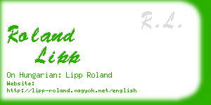 roland lipp business card